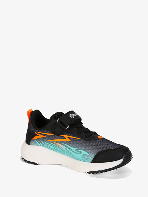 Buty sportowe #G1855P czarno-pomarańczowe Buty sportowe #G1855P czarno-pomarańczowe