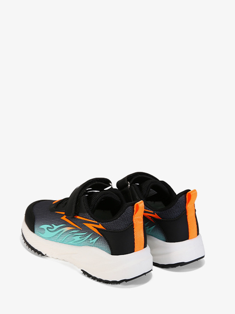 Buty sportowe #G1855P czarno-pomarańczowe Buty sportowe #G1855P czarno-pomarańczowe