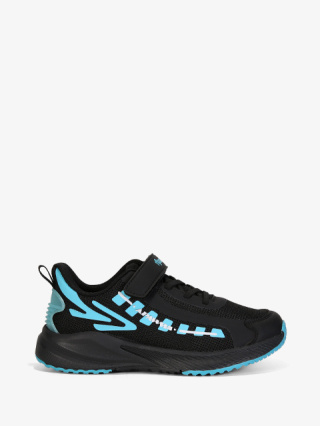 Buty sportowe #G1861P czarno-niebieskie