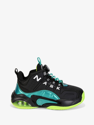 Buty sportowe #W2725R czarno-zielone
