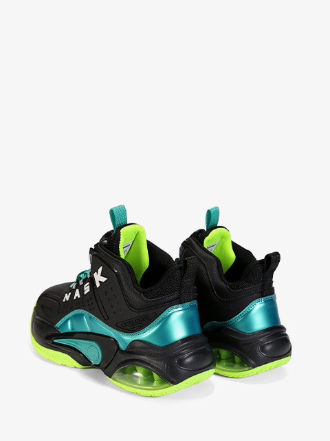Buty sportowe #W2725R czarno-zielone Buty sportowe #W2725R czarno-zielone